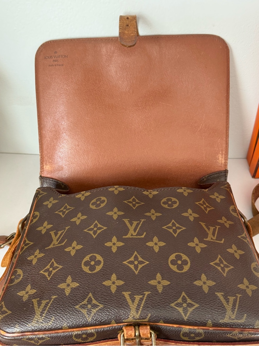 Vintage 🌟 Louis Vuitton Cartouchiere Monogram crossbody bag 💫 1990 - Picture 6 of 17